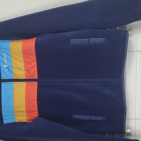 EUC Cotopaxi WomenNavy Fleece Jacket with Chest Stripes Full zip. Size M - Picture 4 of 11